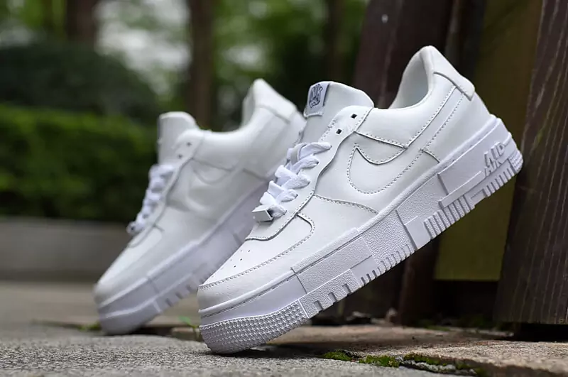 chaussures pour femme homme nike air force 1 pixel all white ck6649-100